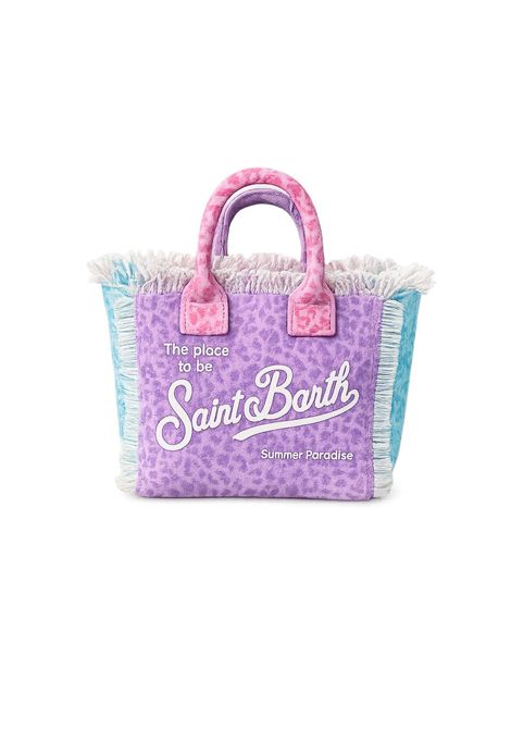 Borsa Mini in canvas SAINT BARTH | VAMI001 VANITY MINI03447L PASTEL LEOPARD COL